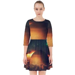 Saturn Rings Fantasy Art Digital Smock Dress by Sapixe