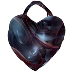 Shells Around Tubes Abstract Giant Heart Shaped Tote
