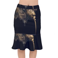 Smoke Fume Smolder Cigarette Air Mermaid Skirt