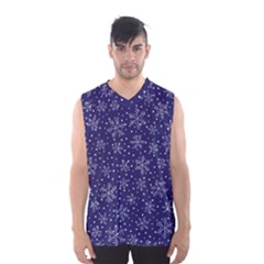 Snowflakes Pattern Men s Basketball Tank Top