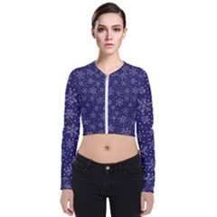 Snowflakes Pattern Bomber Jacket by Sapixe