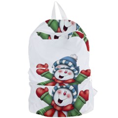 Snowman With Scarf Foldable Lightweight Backpack by Sapixe