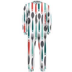 Spoon Fork Knife Pattern Onepiece Jumpsuit (men)  by Sapixe