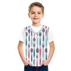 Spoon Fork Knife Pattern Kids  Sportswear by Sapixe