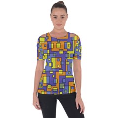 Square Background Background Texture Short Sleeve Top by Sapixe