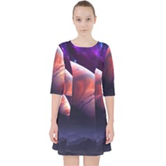 Space Art Nebula Pocket Dress