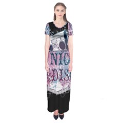 Panic At The Disco Art Short Sleeve Maxi Dress