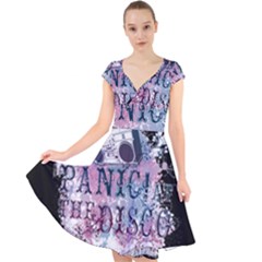 Panic At The Disco Art Cap Sleeve Front Wrap Midi Dress