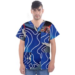 Panic! At The Disco Released Death Of A Bachelor Men s V-Neck Scrub Top