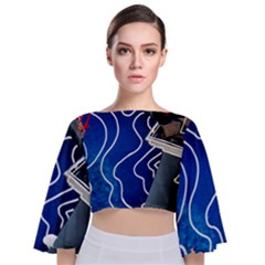 Panic! At The Disco Released Death Of A Bachelor Tie Back Butterfly Sleeve Chiffon Top