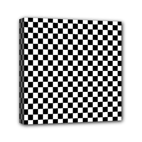 Checker Black and White Canvas Travel Bag