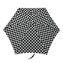 Checker Black and White Mini Folding Umbrellas