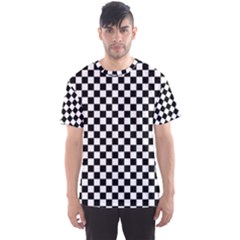 Checker Black and White Men s Sports Mesh Tee