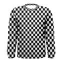 Checker Black and White Men s Long Sleeve Tee View1