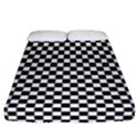 Checker Black and White Fitted Sheet (California King Size) View1