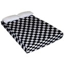 Checker Black and White Fitted Sheet (California King Size) View2