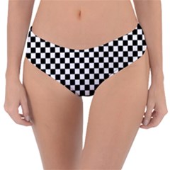 Checker Black and White Reversible Classic Bikini Bottoms