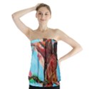 Big Coral Tree Strapless Top View1