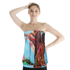 Big Coral Tree Strapless Top by bestdesignintheworld