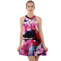 Combat Trans 7 Halter Tie Back Chiffon Dress