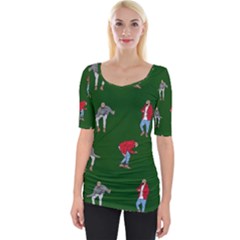 Drake Ugly Holiday Christmas Wide Neckline Tee