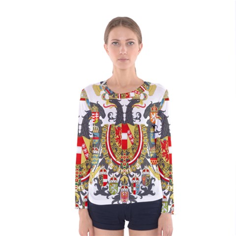 Imperial Coat Of Arms Of Austria-hungary  Women s Long Sleeve Tee by abbeyz71