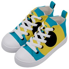 Roundel Of Royal Bahamas Defence Force Air Wing Kid s Mid-top Canvas Sneakers by abbeyz71