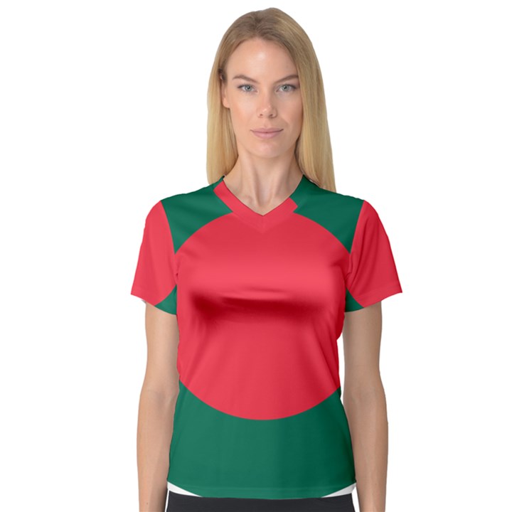 Roundel of Bangladesh Air Force V-Neck Sport Mesh Tee