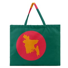 Flag Of Bangladesh, 1971 Zipper Large Tote Bag by abbeyz71