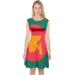 Flag Of Bangladesh, 1971 Capsleeve Midi Dress by abbeyz71