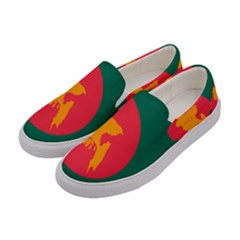 Flag Of Bangladesh, 1971 Women s Canvas Slip Ons by abbeyz71