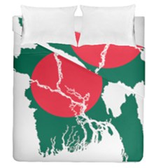 Flag Map Of Bangladesh Duvet Cover Double Side (queen Size) by abbeyz71