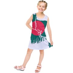 Flag Map Of Bangladesh Kids  Tunic Dress by abbeyz71