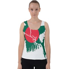 Flag Map Of Bangladesh Velvet Tank Top by abbeyz71