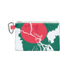 Flag Map Of Bangladesh Canvas Cosmetic Bag (small) by abbeyz71