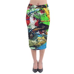 Coffee Land 5 Velvet Midi Pencil Skirt by bestdesignintheworld