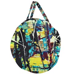 Dance Of Oil Towers 3 Giant Round Zipper Tote by bestdesignintheworld