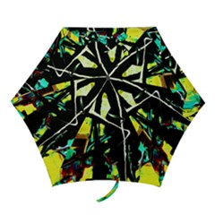 Dance Of Oil Towers 5 Mini Folding Umbrellas by bestdesignintheworld