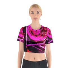 Calligraphy 2 Cotton Crop Top by bestdesignintheworld