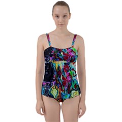 Still Life With Two Lamps Twist Front Tankini Set