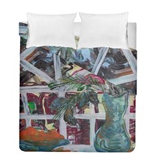 Still Life With Tangerines And Pine Brunch Duvet Cover Double Side (full/ Double Size) by bestdesignintheworld