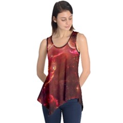 Space Red Sleeveless Tunic by Sapixe