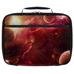 Space Red Full Print Lunch Bag by Sapixe