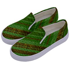 Stripes Course Texture Background Kids  Canvas Slip Ons