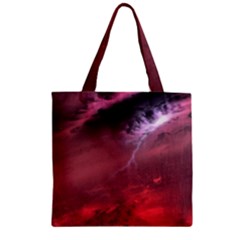 Storm Clouds And Rain Molten Iron May Be Common Occurrences Of Failed Stars Known As Brown Dwarfs Zipper Grocery Tote Bag