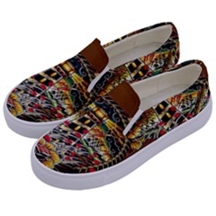 Tattoo Art Print Traditional Artwork Lighthouse Wave Kids  Canvas Slip Ons by Sapixe