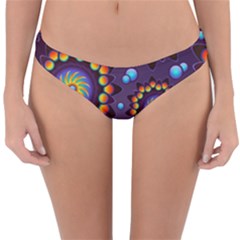 Texture Background Flower Pattern Reversible Hipster Bikini Bottoms