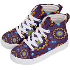 Texture Background Flower Pattern Kid s Hi-top Skate Sneakers