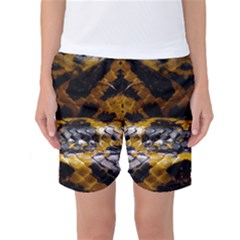 Textures Snake Skin Patterns Women s Basketball Shorts by Sapixe