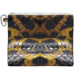 Textures Snake Skin Patterns Canvas Cosmetic Bag (xxxl)